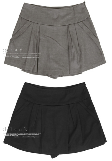Basic Monotone Skirt Shorts